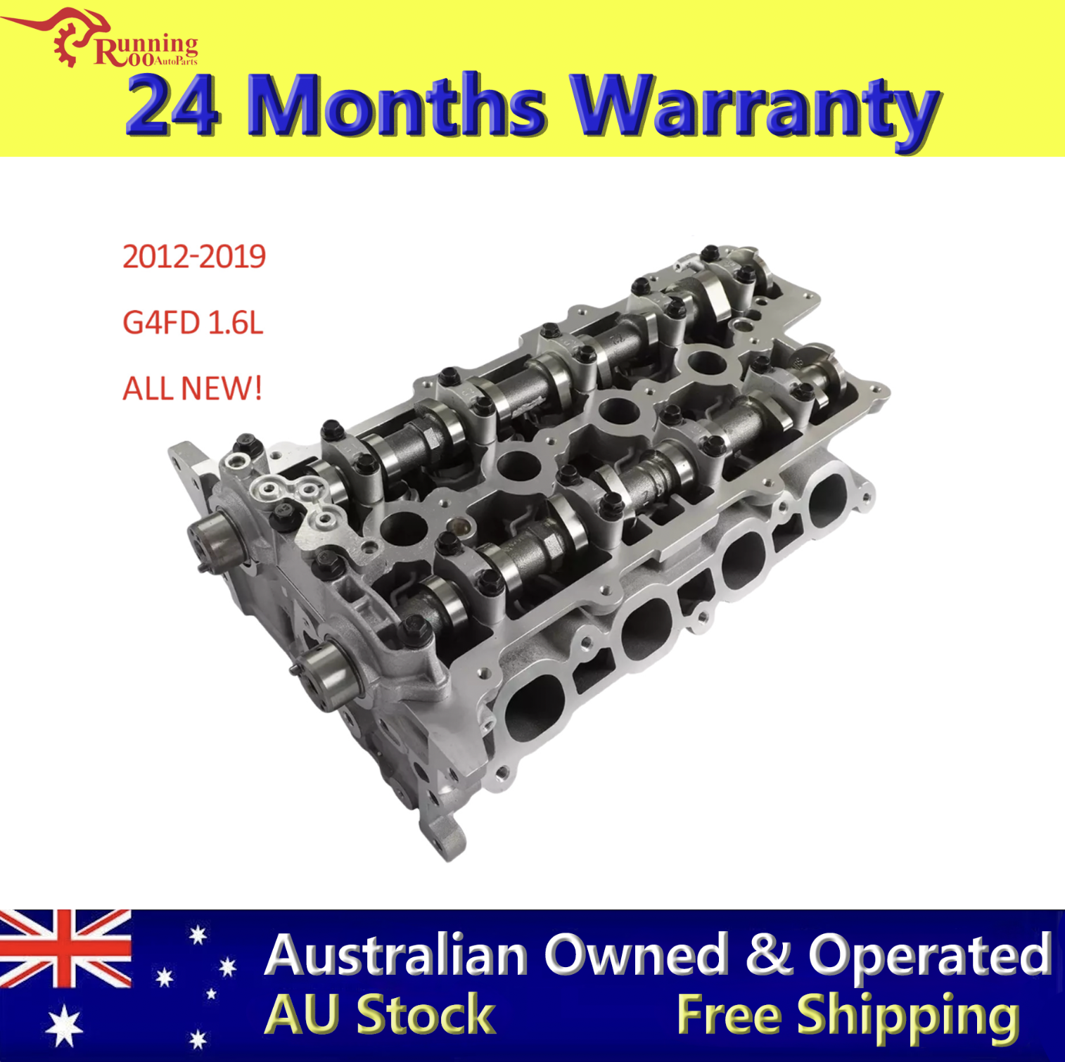 Engine Cylinder Head Assembly For 12-19 Hyundai Accent Tucson Kia Soul G4FD 1.6L