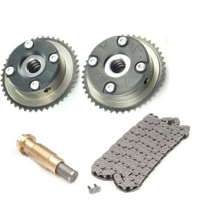 Timng Chain+Tensioner+ 2PCS Camshaft Adjuster For Mercedes Benz M271 Kompressor