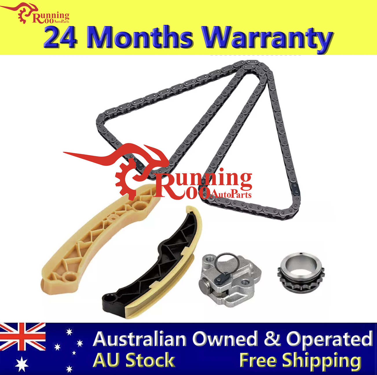 Timing Chain Kit and VVT Gears For Hyundai Veloster Accent Kia Soul Rio 1.6L