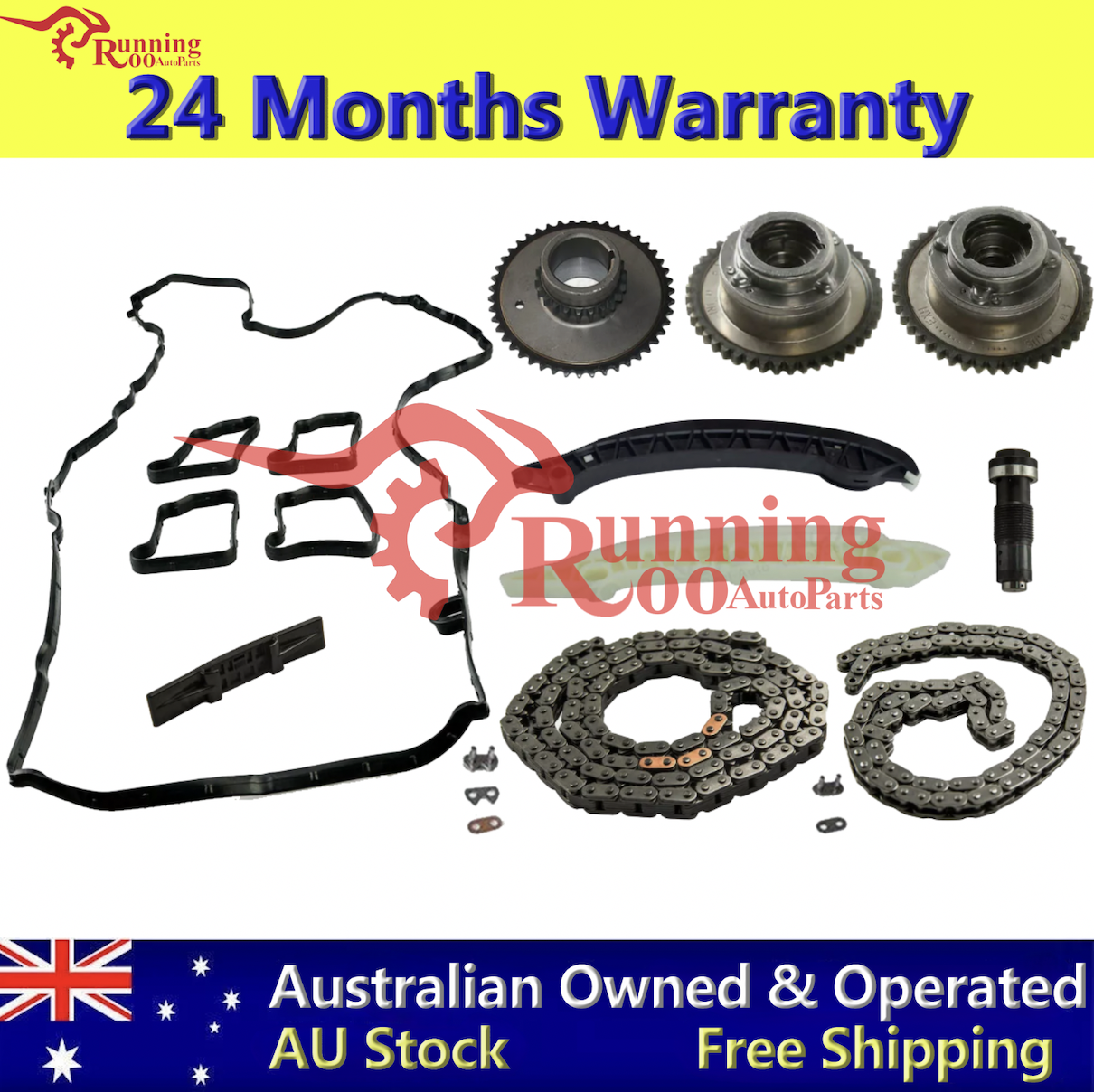TIMING CHAIN KIT CAM GEARS FOR MERCEDES M271 W204 C180 C200 C250 Turbocharged