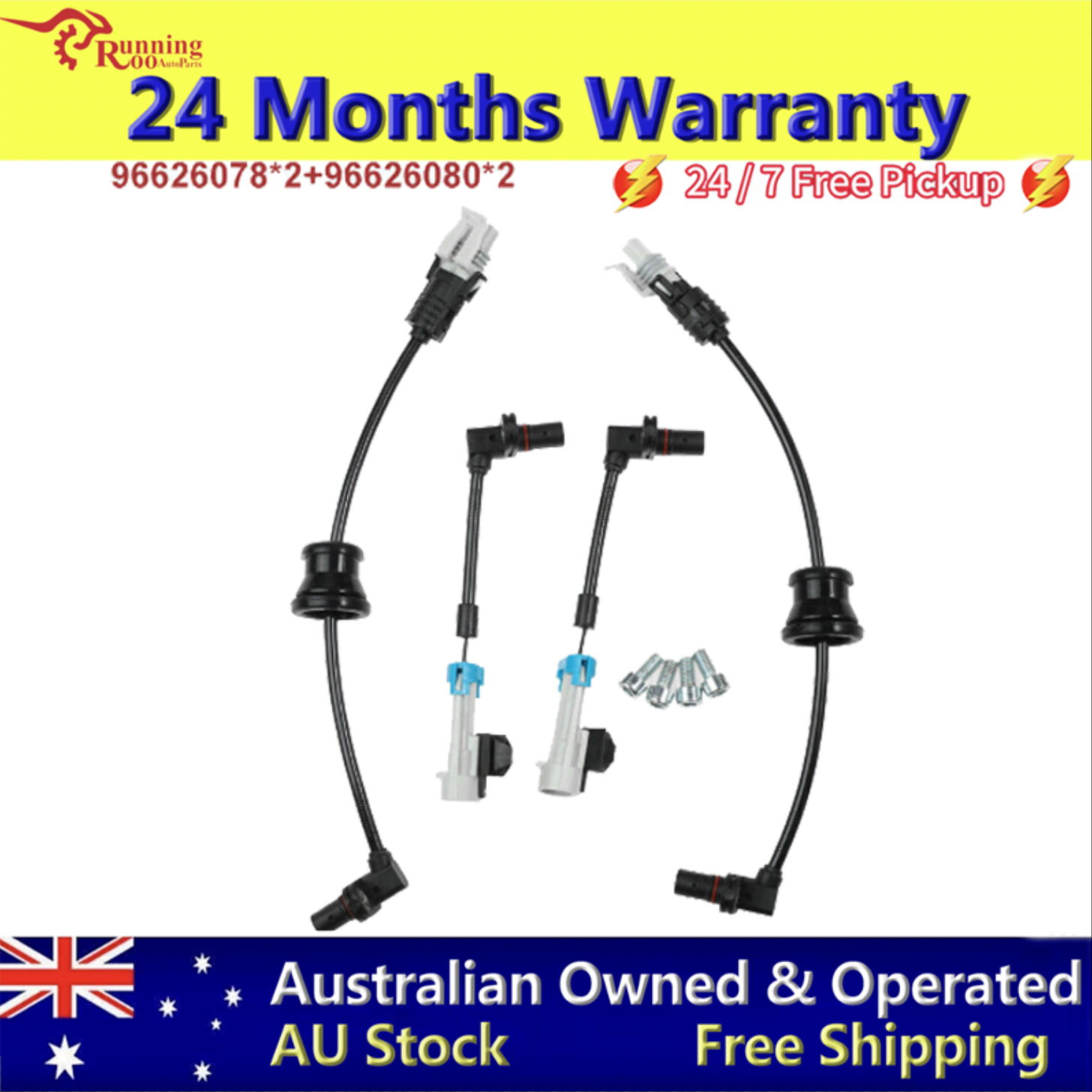 4PCS Front+Rear ABS Wheel Speed Sensor Fits For Holden Captiva 2007-2017