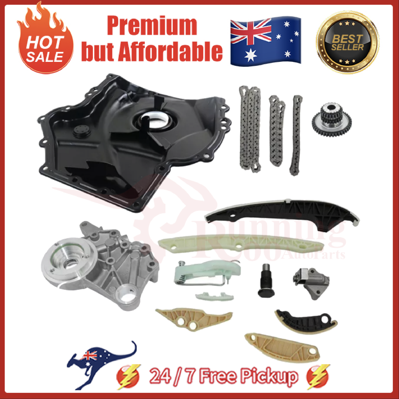RunningRoo Timing Chain Kit Fits Audi VW 2.0L TFSI Jetta GTI A4 A5 Q5 TT