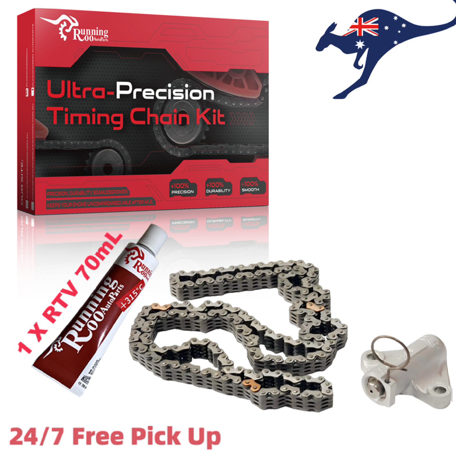 Hyundai i10 i20 1.2L Kappa Timing Kit + 75ml RunningRoo RTV 2007-2018