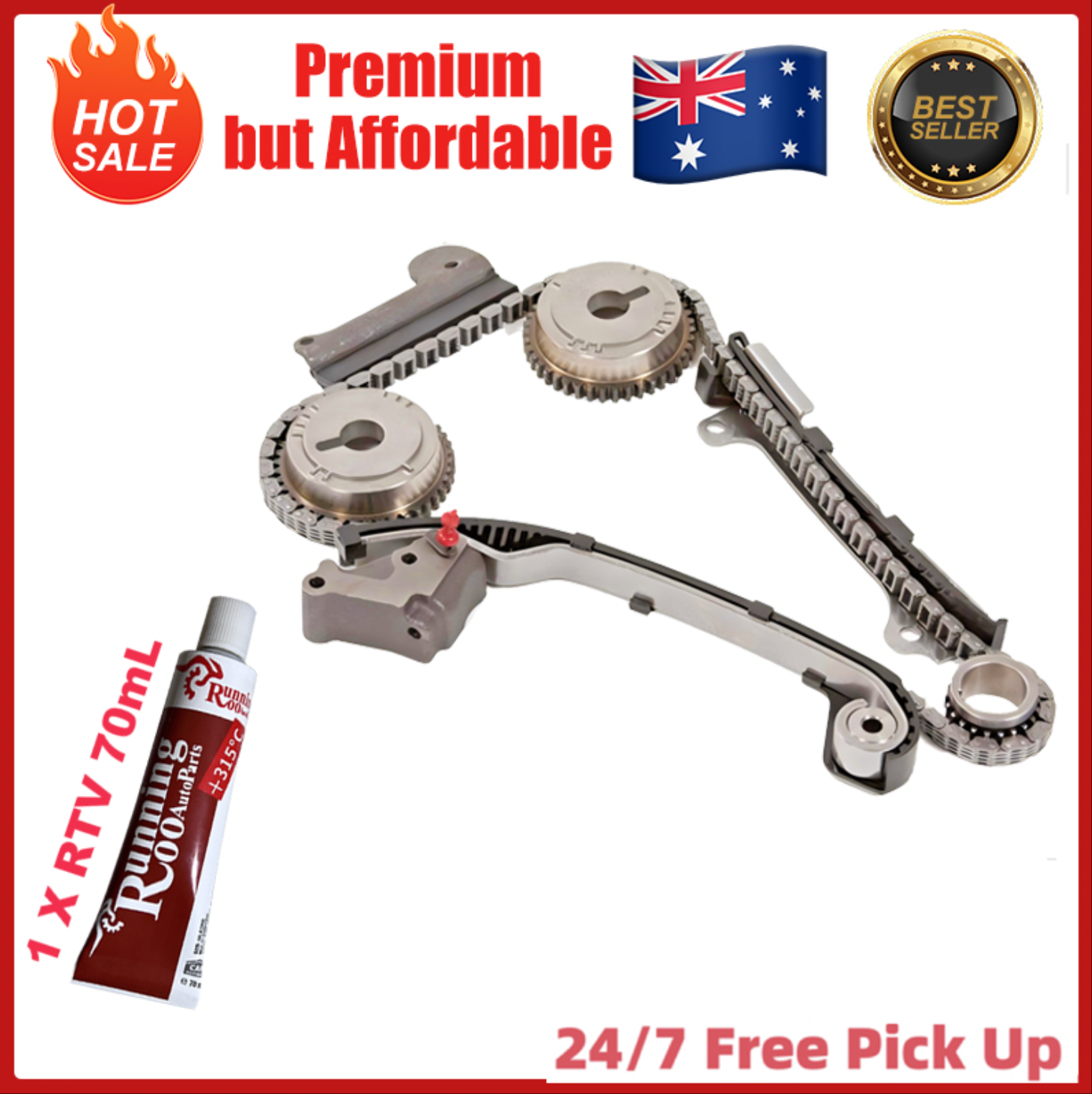 Timing Kit w/ Cam & Crank Gears + Sealant Fits Pulsar Almera N16 QG Engines