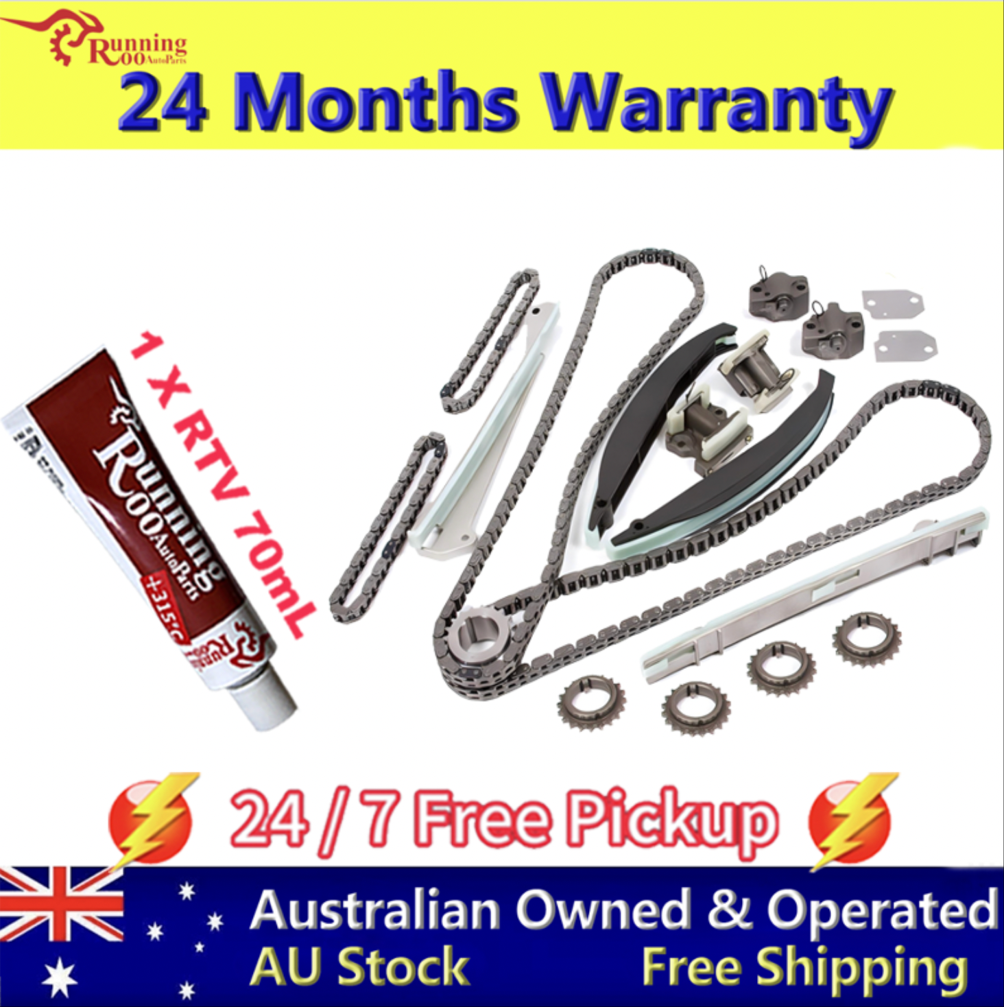 TIMING CHAIN KIT WITH GEARS FIT FORD FALCON BA BF V8 5.4L XR8 BOSS 260 MODELS