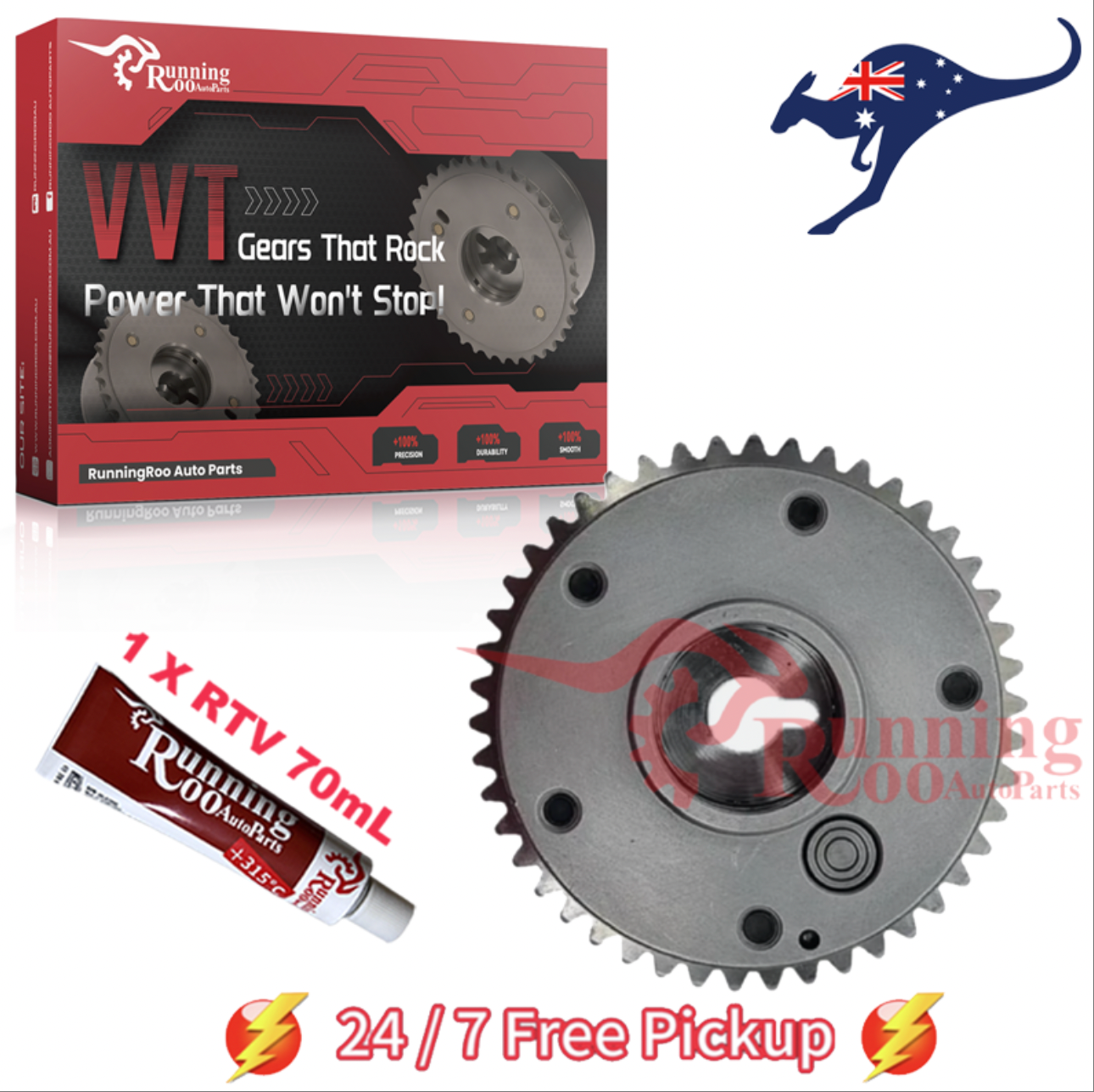 VTC Gear Camshaft Actuator Fit Honda Odyssey 2.4L K24W7 K24W8 + RTV Sealant