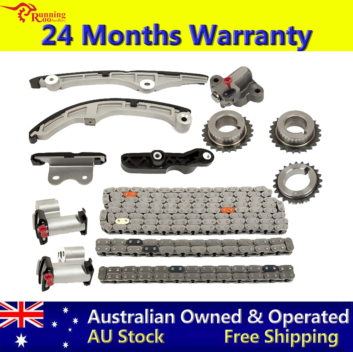 Timing Chain Kit For Mazda CX-9 Mazda 6 V6 3.5L 3.7L V6 DOHC 07-10 w/Gears