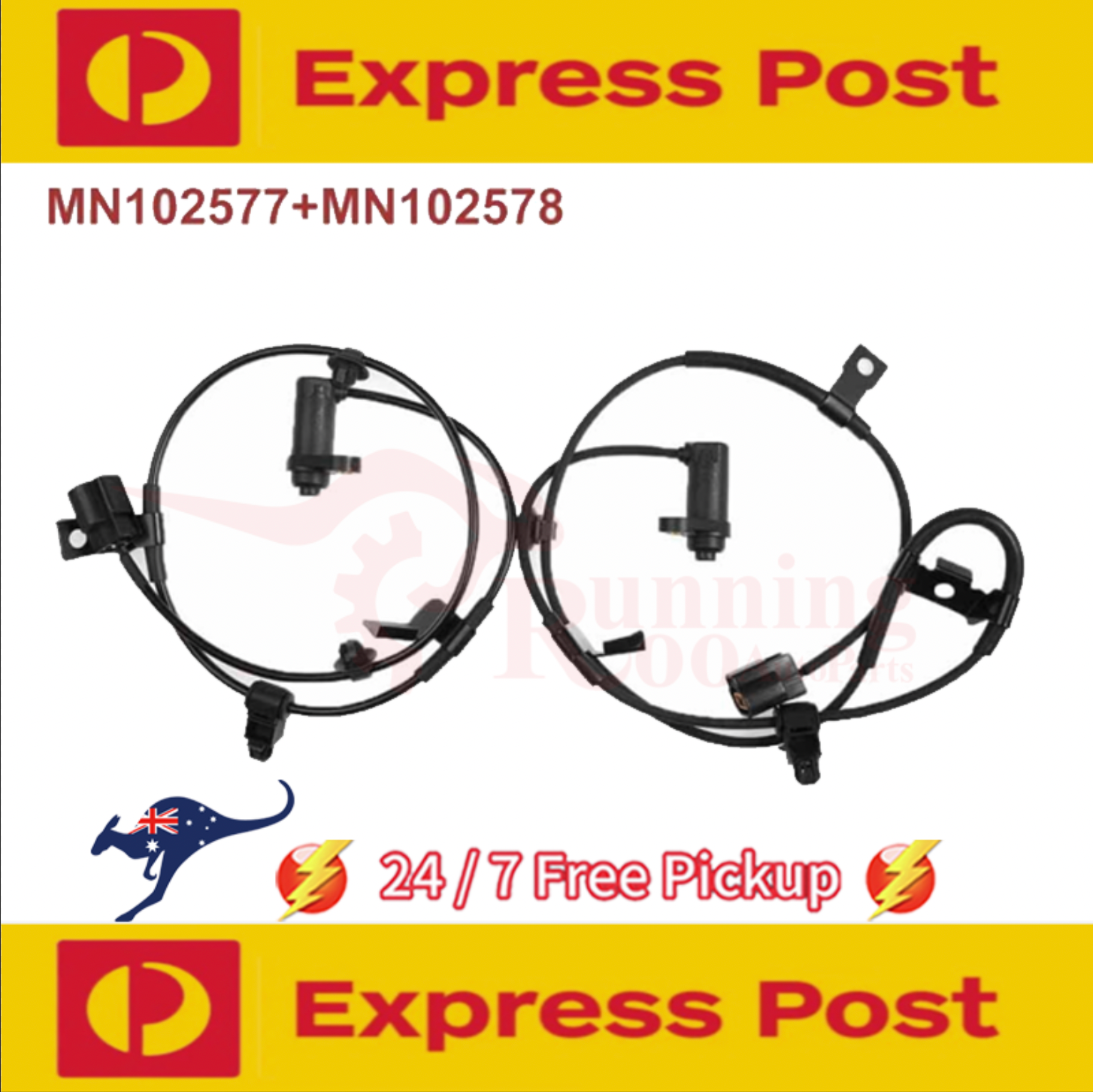 2X Rear Left+Right ABS Wheel Speed Sensor Kit For Mitsubishi L200 Triton Pajero