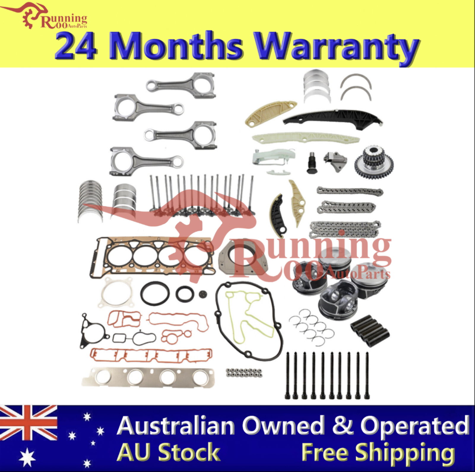 Fit VW Golf Jetta Passat Audi A4 A6 Q5 Engine Rebuild Kit 2.0 TSI Ø23mm CETA CAW