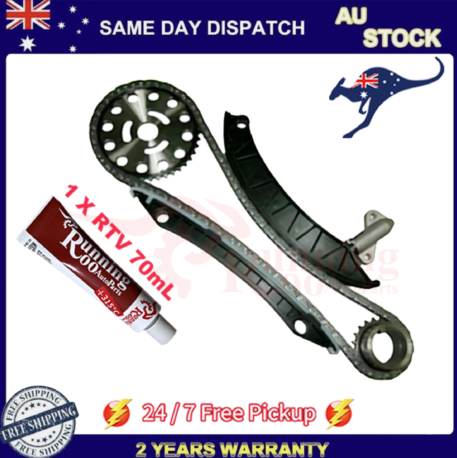 Timing Chain Kit QASHQAI X-TRAIL 2.0 M9R RENAULT TRAFIC + RTV Glue