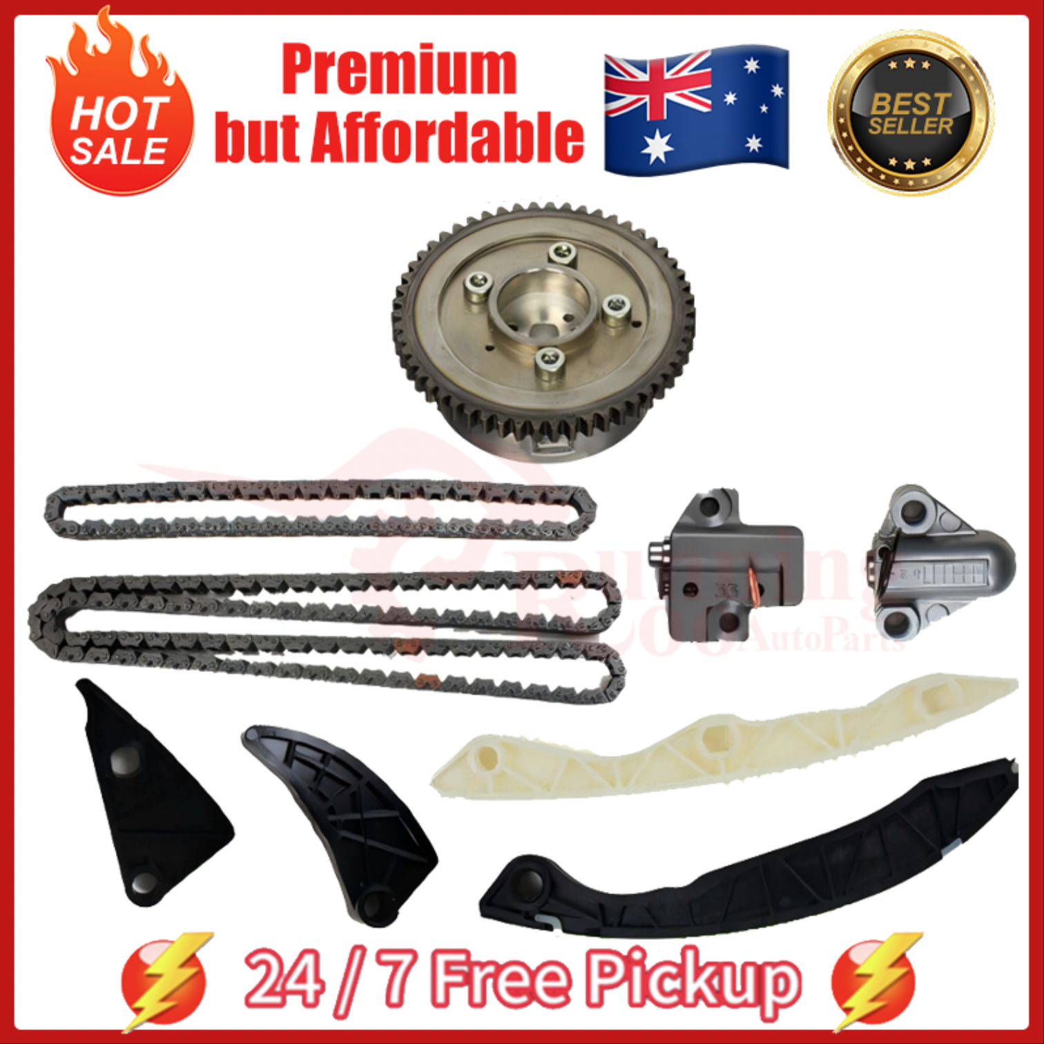 Timing Chain Kit For Hyundai Sonata Tucson Kia Optima Sportage 2.4 G4KC+VVT Gear