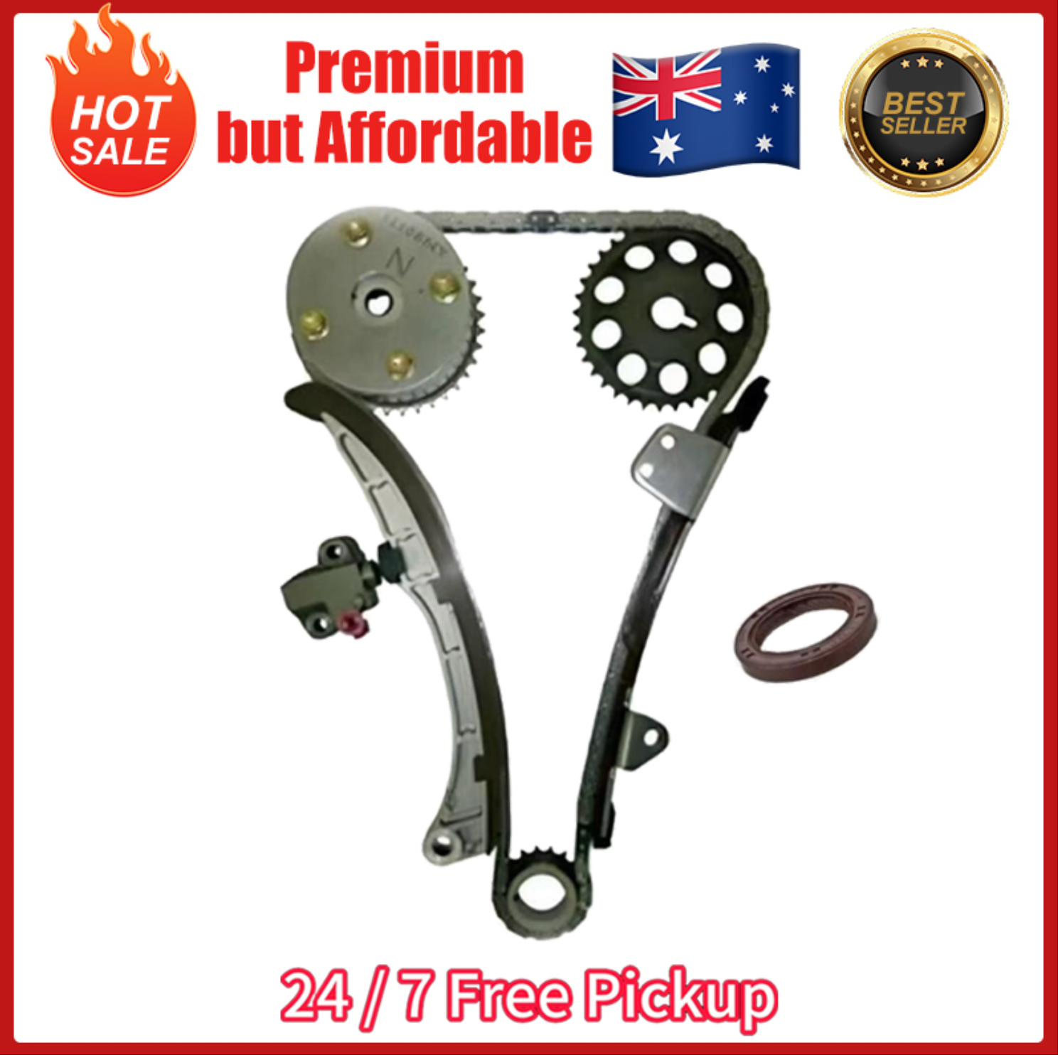 Fits TOYOTA 2NZ-FE YARIS.ECHO.PLATE VITZ 1.3L Timing Chain Kit with VVT & Seal