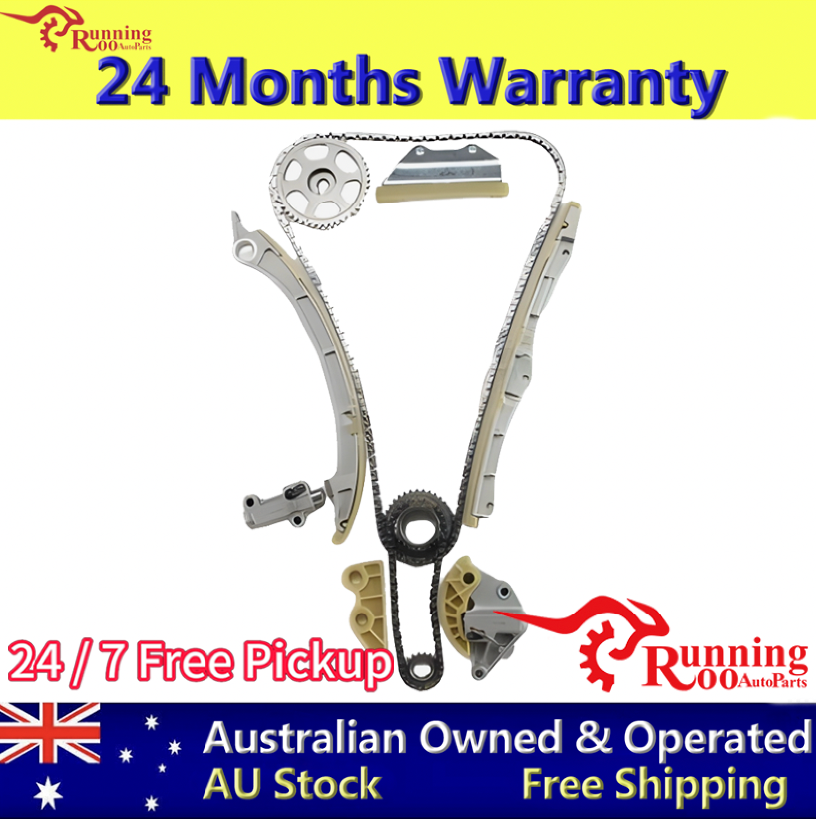 Timing Chain Kit W/ Gears for Honda CR-V RE RM K24Z1 K24Z9 2.4L I4 07-On