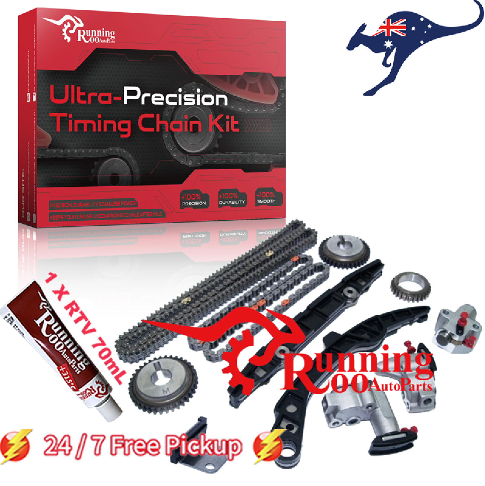 Nissan TEANA VQ35 VQ25 Timing Chain Kit w/ Silicone Gasket Maker Included