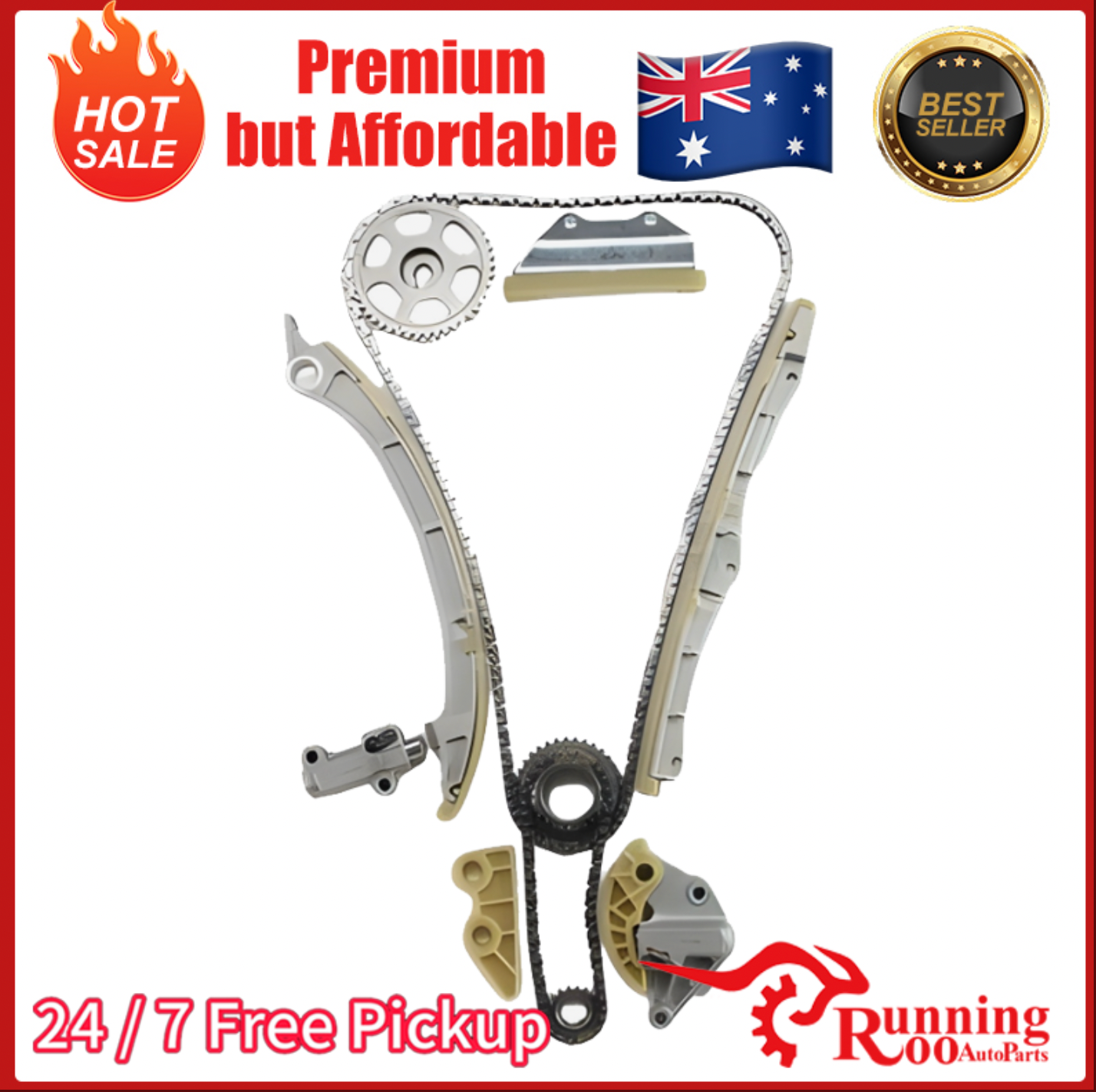 Timing Chain Kit W/ Gears for Honda CR-V RE RM K24Z1 K24Z9 2.4L I4 07-On