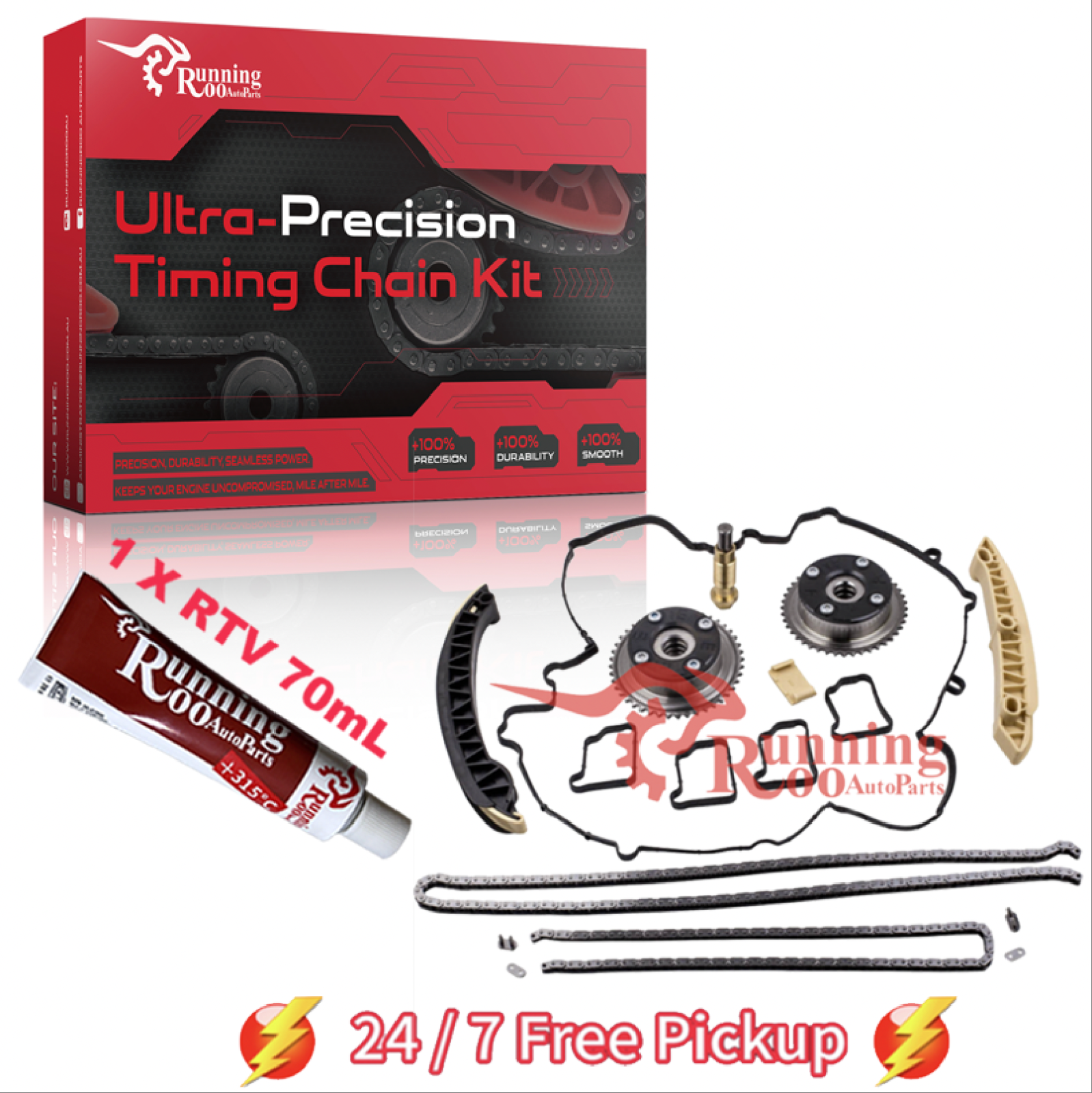 Timing Chain Kit M271 Fit C200 C250 + Camshaft Adjusters + RTV Gasket Glue