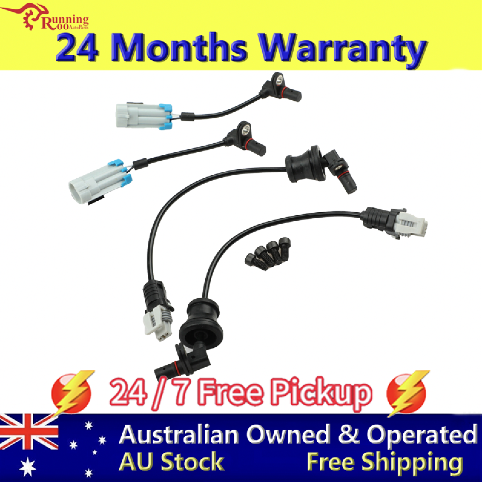 4X Front Rear ABS Speed Sensor For Holden Captiva 2007-2017 96626078 96626080