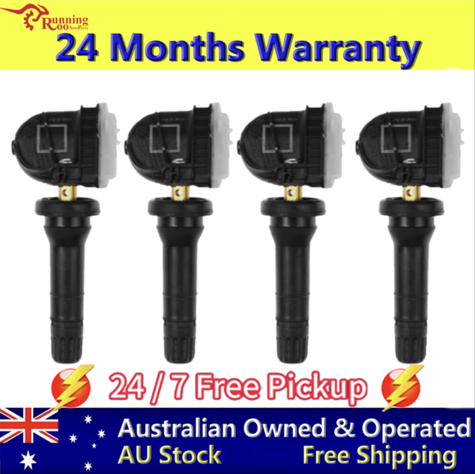 4X TPMS Tire Pressure Sensor EV6T-1A180-DC For Ford Ranger Fiesta Ecosport