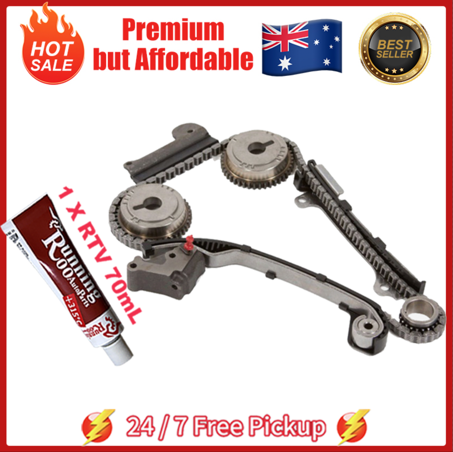 Pulsar Almera Timing Chain Kit QG16DE QG18DE w/VVT Gear + RTV Glue