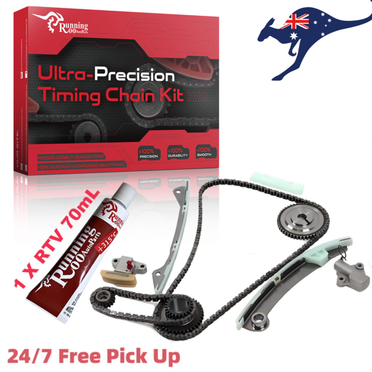 Timing Kit w/75ml RunningRoo RTV for Nissan Tiida Qashqai 1.8 MR18DE 2.0 MR20DE