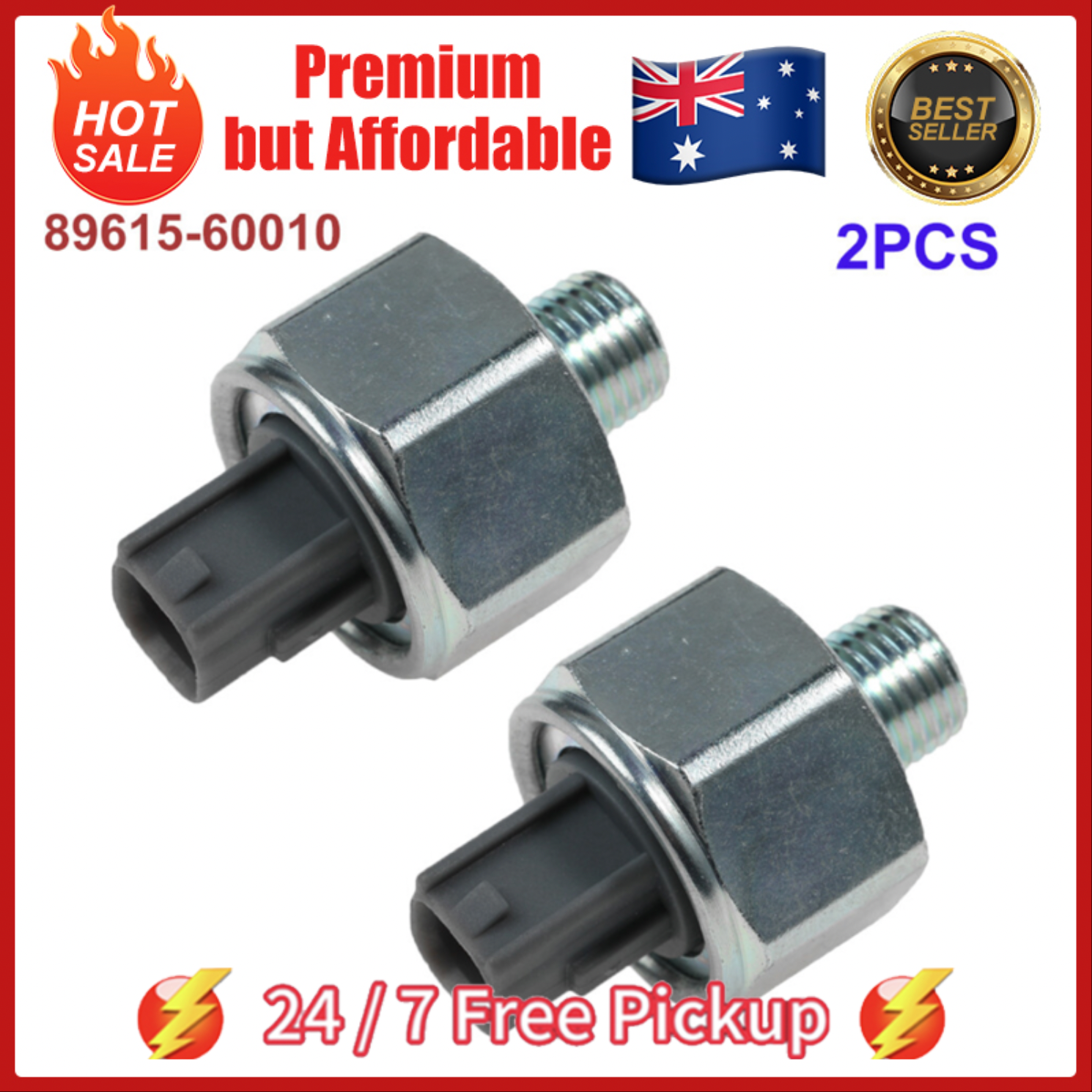 2PCS Knock Sensor For Toyota Land Cruiser FZJ75 FZJ80 1FZ-FE Lexus LX450 FZJ100