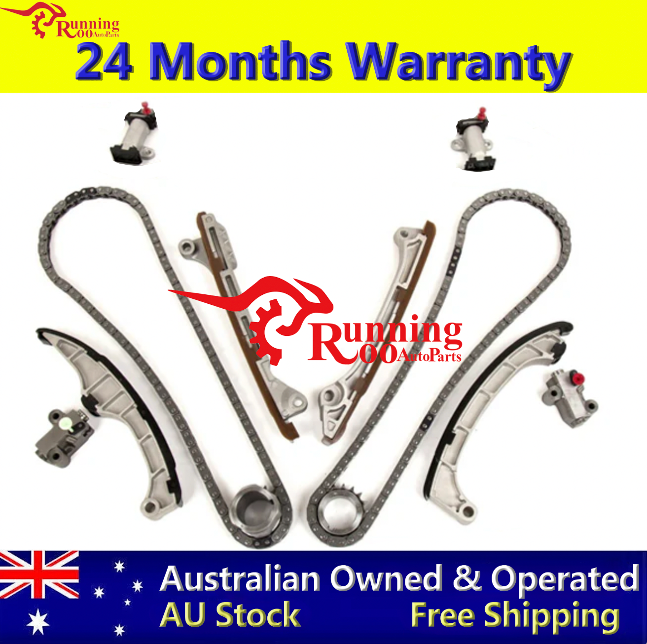 Timing Chain Kit For Toyota Sequoia Tundra Lexus GX460 4.6 1URFSE 2URGSE 08-17 -