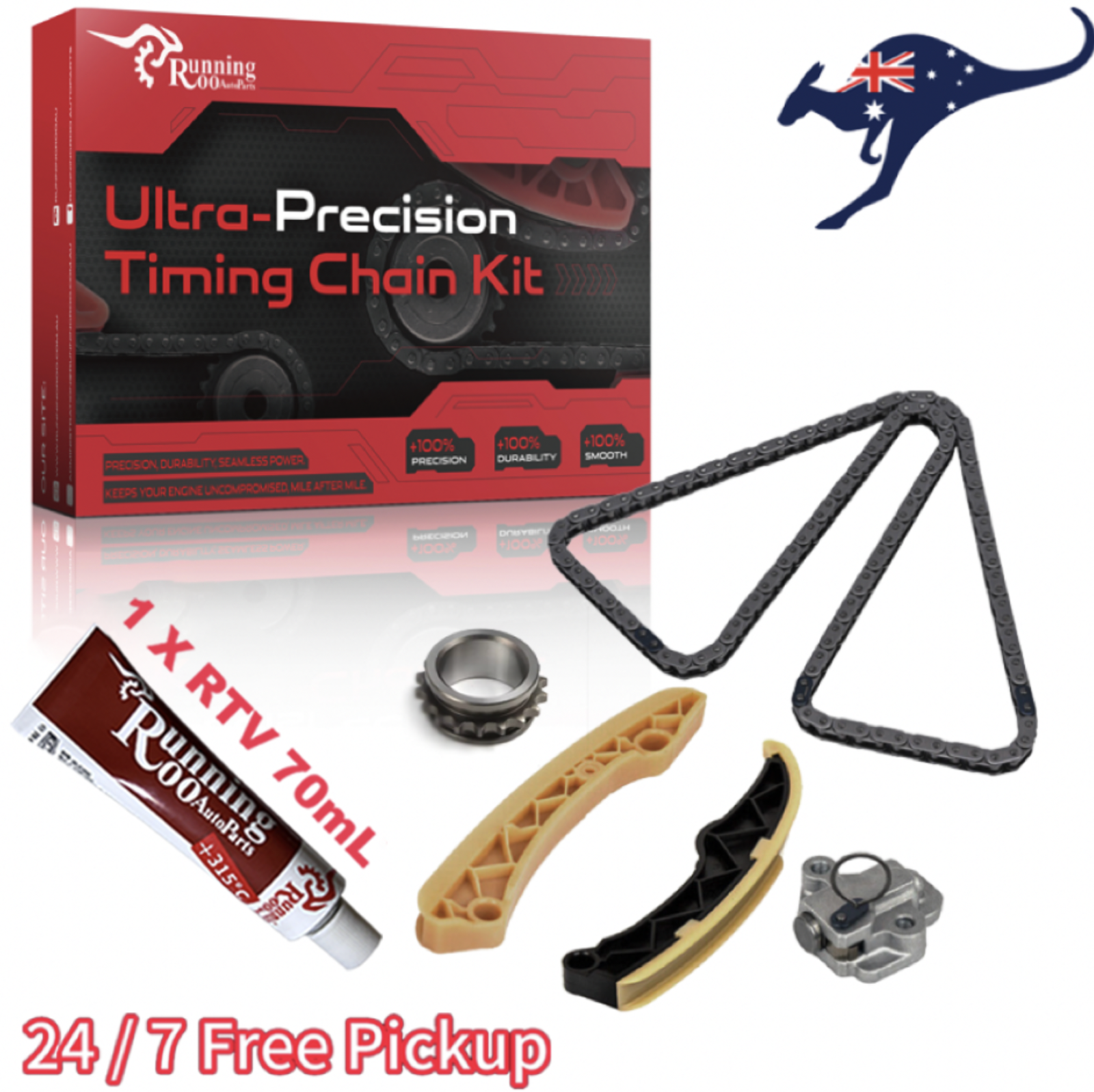 Timing Chain Kit & VVT Gears For Hyundai Veloster Accent Kia Soul Rio 1.6L+RTV