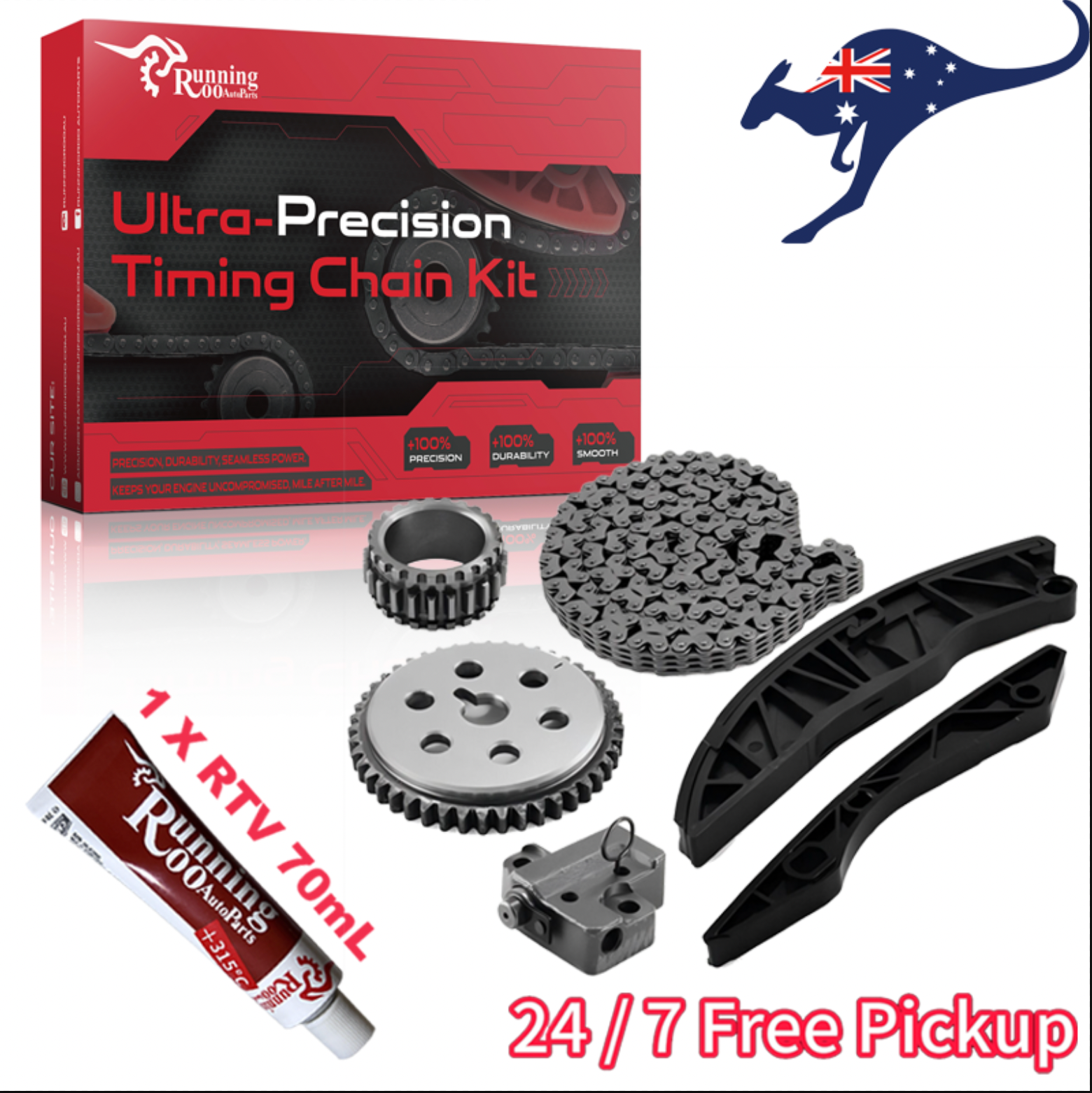 RunningRoo VVT Gear Chain Kit + Sealant Hyundai i20 i30 Kia Rio Ceed 1.4