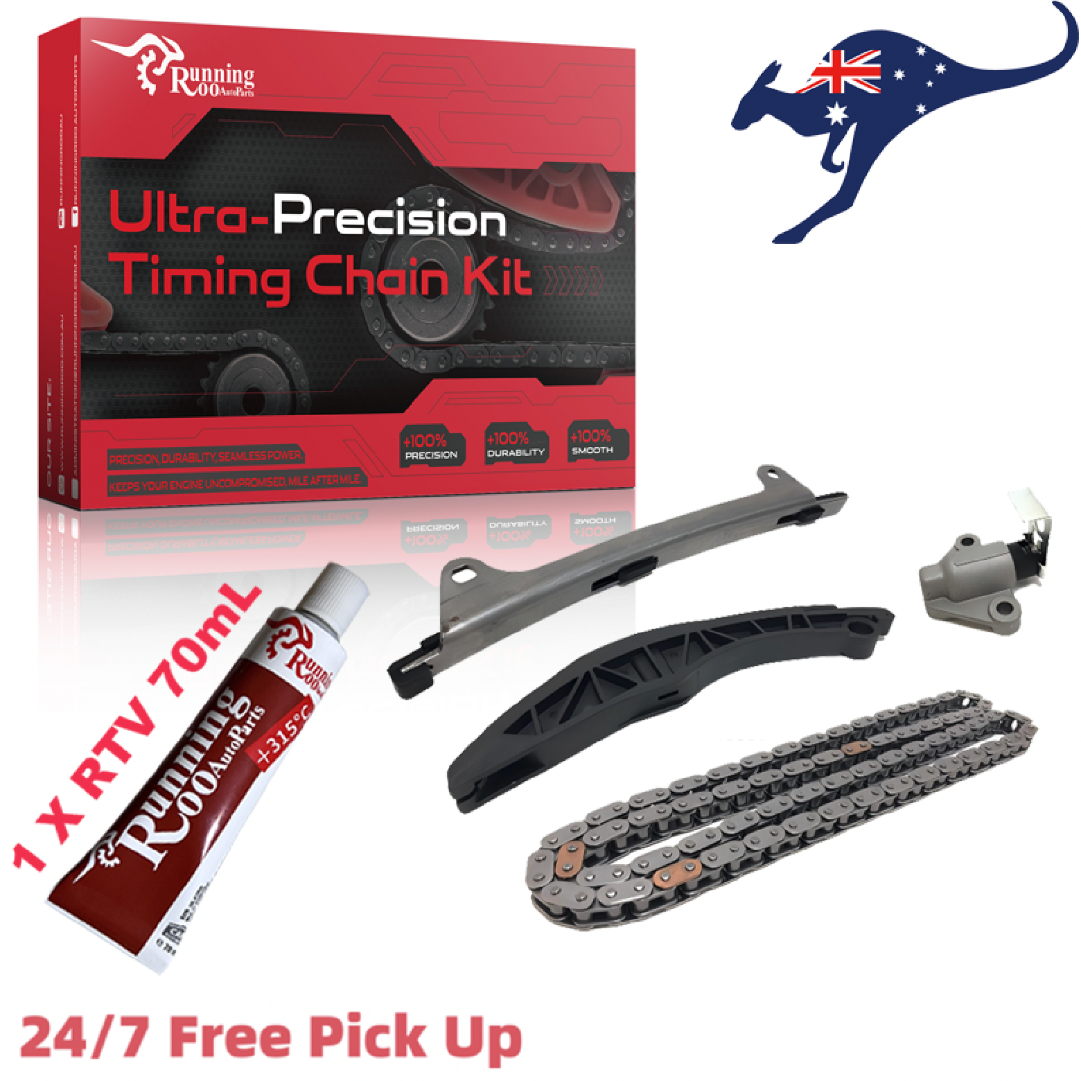 Hyundai i10 i20 1.0L G3LA Kappa Timing Kit +75ml RunningRoo RTV 2010-2018