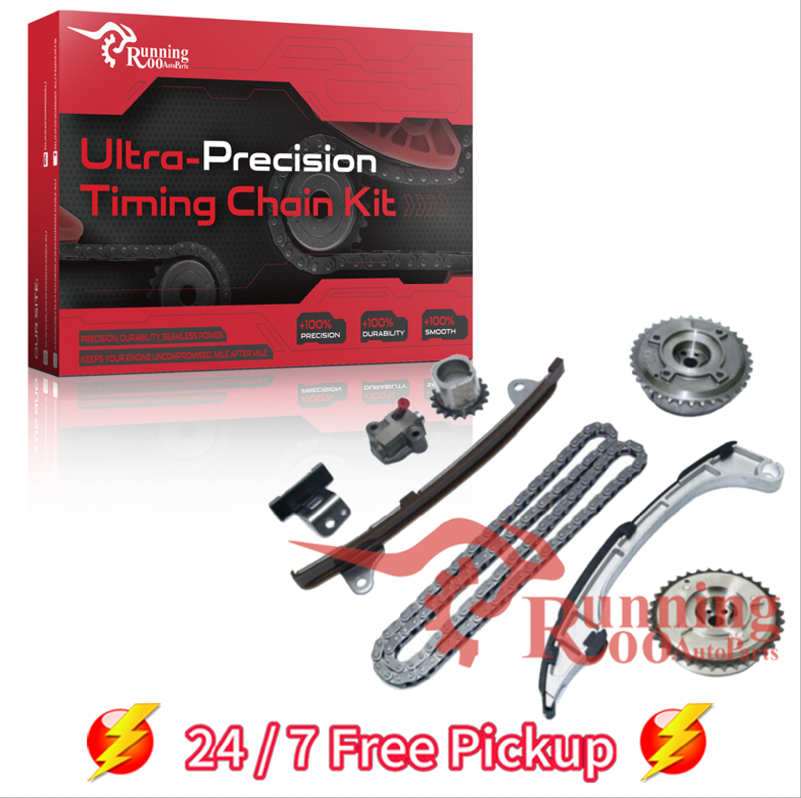 Timing Chain Kit+2pcs(Intake+Exhaust)VVT Gear Fit TOYOTA CAMRY 2AR-FE 2.5L