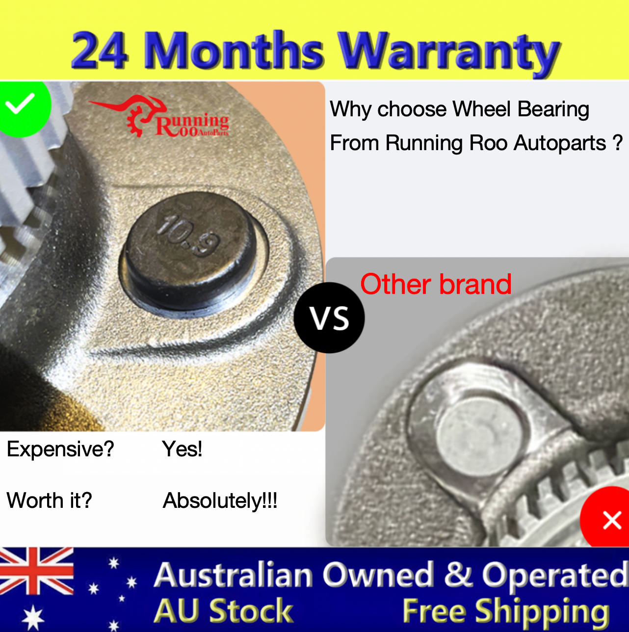 1x Front Wheel Bearing Hub for Ford Falcon Fairlane AU BA BF XR6 Territory ABS