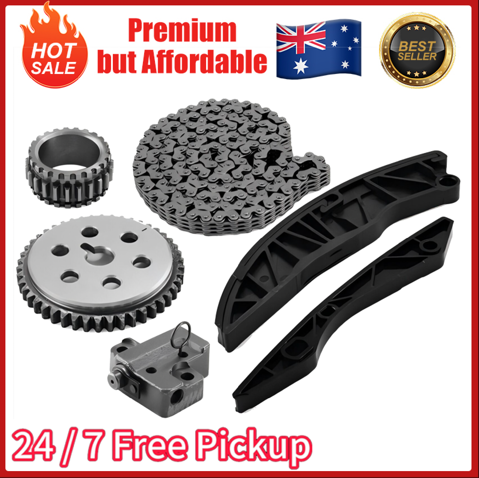 Timing Chain Set for Hyundai Kia 1.4 1.6 G4FA G4FC w/Cam Crank Gears