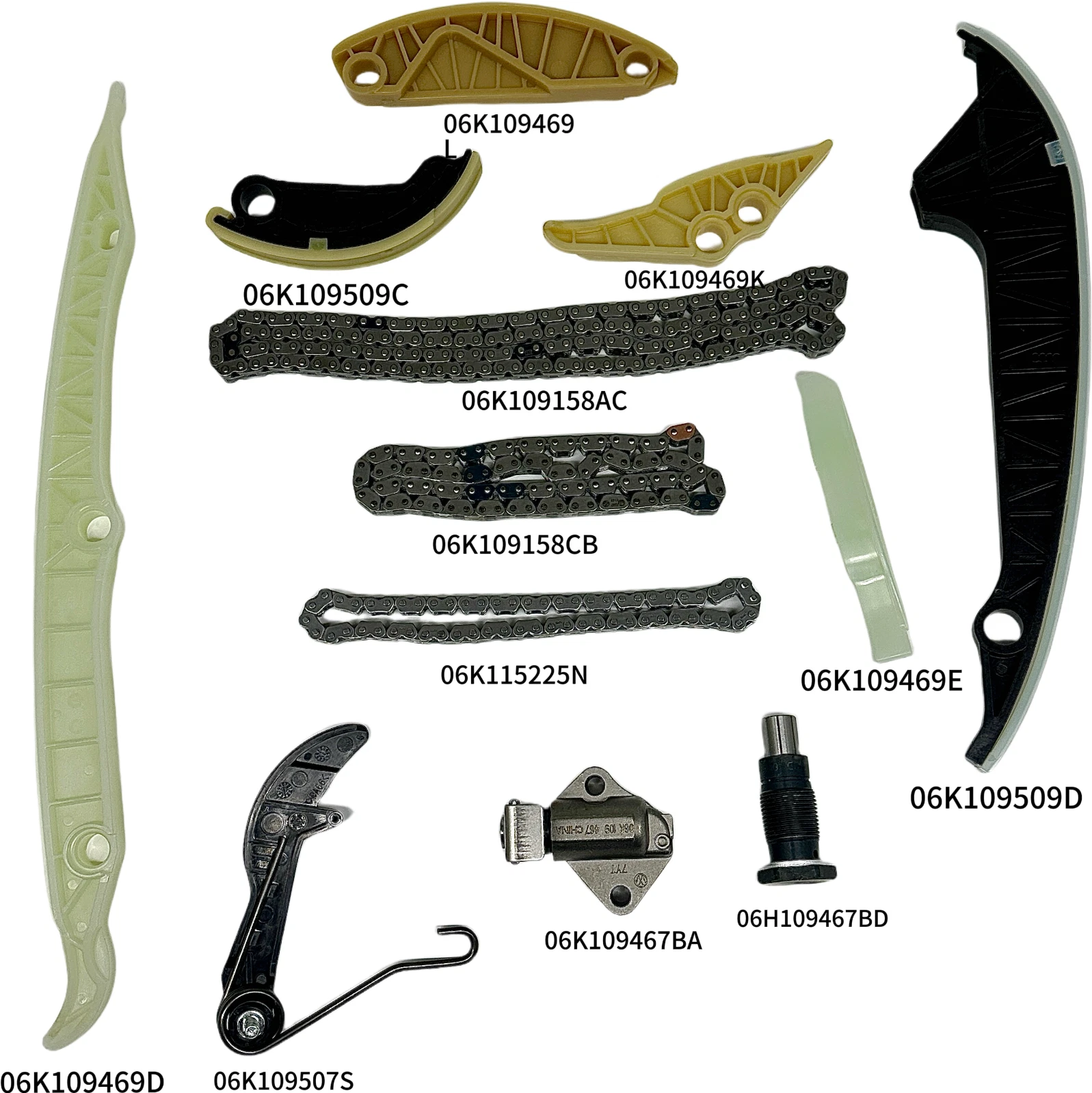 12 PCS Engine Timing Chain Tensioner Kit Gen2/3 EA888 Fits Audi VW Skoda Jetta