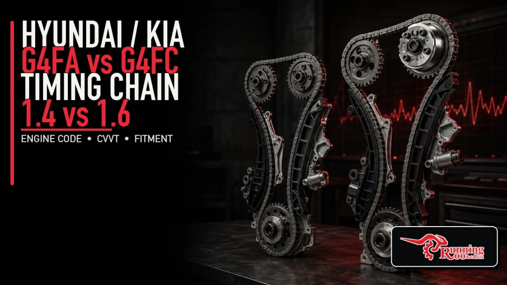 Illustrative Hyundai and Kia G4FA/G4FC timing chain fitment guide cover – RunningRoo Auto Parts