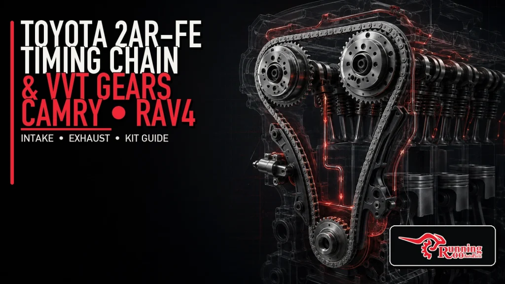 Illustrative Toyota 2AR-FE timing chain and VVT gear fitment guide cover – RunningRoo Auto Parts