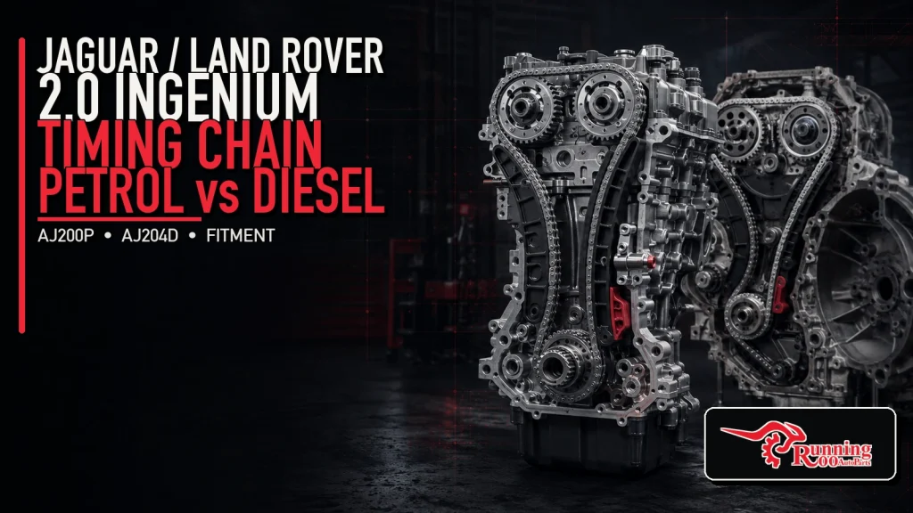 Illustrative Jaguar and Land Rover 2.0 Ingenium petrol and diesel timing chain guide cover – RunningRoo Auto Parts