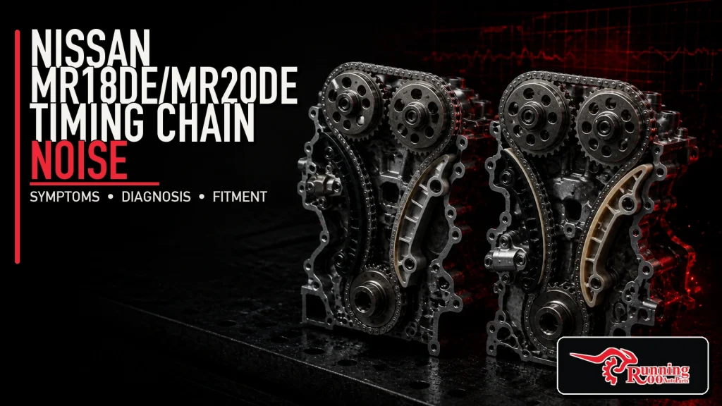 Illustrative Nissan MR18DE and MR20DE timing-chain noise guide cover
