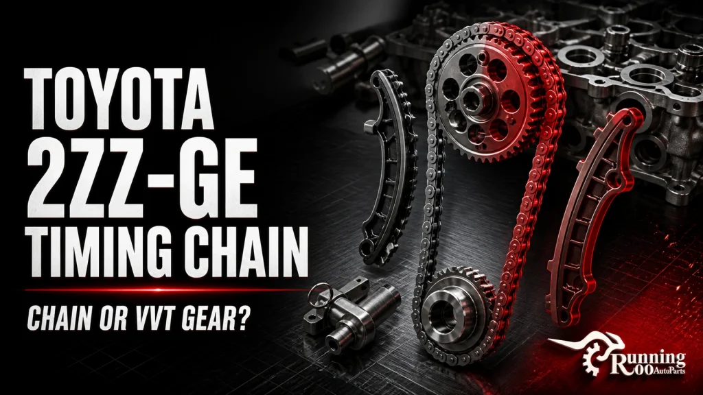 Illustrative Toyota 2ZZ-GE timing-chain and VVT-gear rattle diagnosis guide