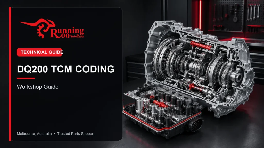 Illustrative DQ200 TCM coding and programming guide cover – RunningRoo Auto Parts