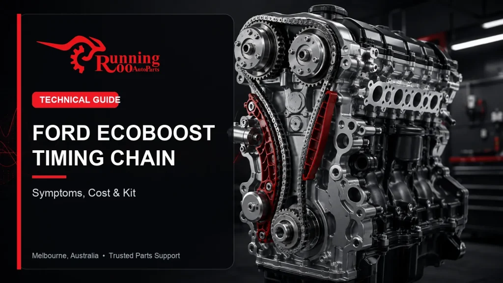Illustrative Ford EcoBoost timing chain technical guide cover – RunningRoo Auto Parts