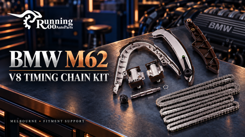BMW M62 V8 Timing Chain Kit: Three-Chain Contents and Engine Identification Before Ordering — RunningRoo editorial cover
