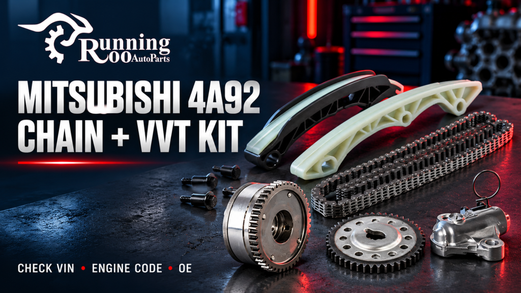 Mitsubishi 4A92 timing chain VVT kit — RunningRoo editorial cover illustration