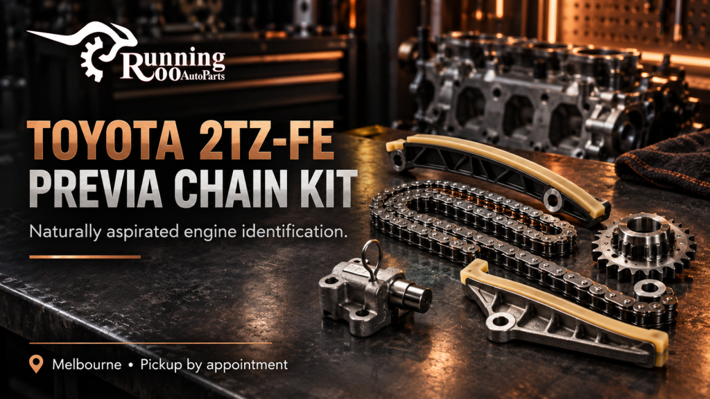 Toyota 2TZ-FE Previa Timing Chain Kit: Naturally Aspirated Fitment and Two-Chain Contents — RunningRoo illustrated guide cover