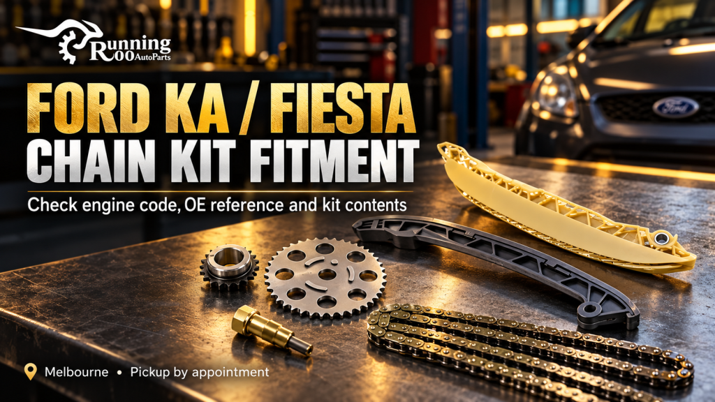 Ford Ka Fiesta timing chain kit engine codes — RunningRoo editorial cover illustration