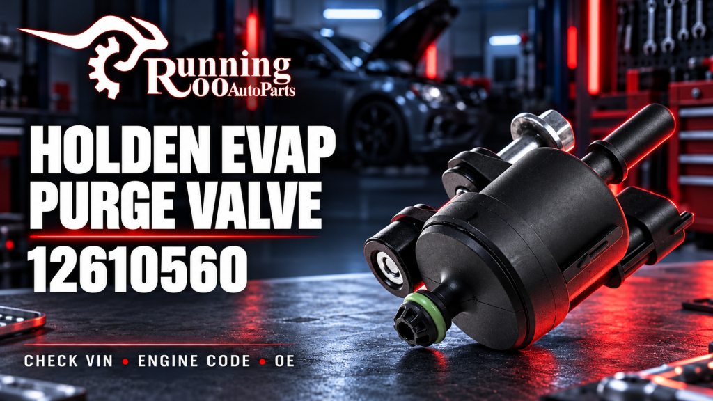 Holden EVAP purge valve 12610560 — RunningRoo editorial cover illustration