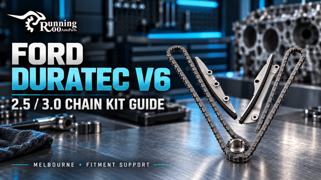 Ford Duratec 2.5 and 3.0 V6 Timing Chain Kit: Early-Application Parts and Package Checks — RunningRoo editorial cover